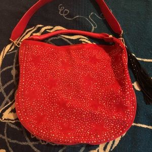 Red free people bag